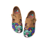 Women’s Slip-On Printed Cow Suede Birken Mule Shoes -77208W