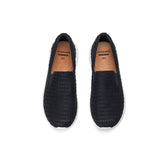 Load image into Gallery viewer, JOY&amp;MARIO Women’s Slip-On Fabric Loafers in Black-78531W