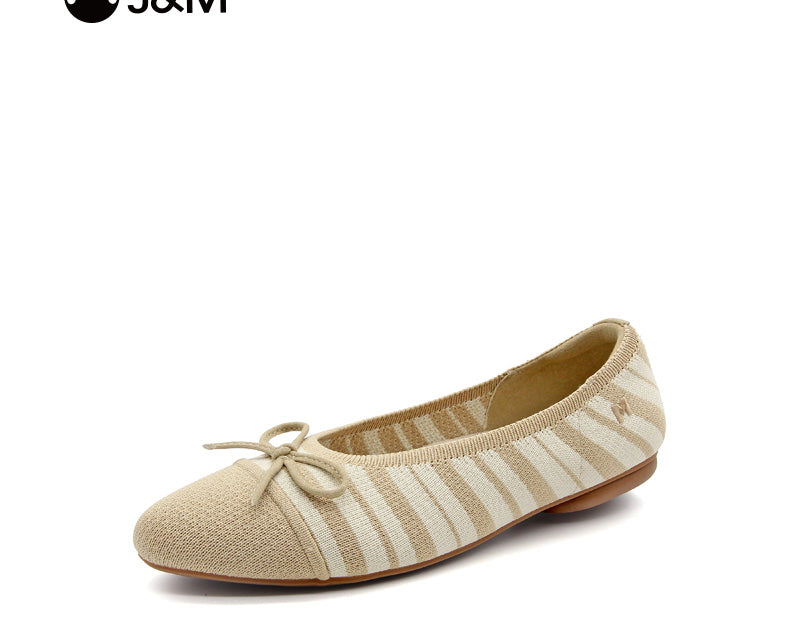 Joy&mario Women’s Slip-On Weave Flats Shoes -79236W