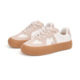 Load image into Gallery viewer, JOY&amp;MARIO Women’s Lace-up Cow Suede Desun Shoes in White-83569W