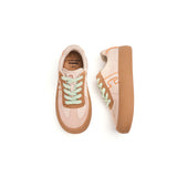 Load image into Gallery viewer, JOY&amp;MARIO Women’s Lace-up Cow Suede Desun Shoes in Apricot-83569W