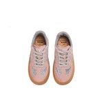 Women’s Lace-up Cow Suede and Glitter German Army Trainers Sneakers-83570W