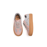 Load image into Gallery viewer, JOY&amp;MARIO Women’s Lace-up Cow Suede and Glitter Desun Shoes in Pink-83570W