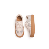 Load image into Gallery viewer, JOY&amp;MARIO Women’s Lace-up Cow Suede and Glitter Desun Shoes in Sliver-83570W