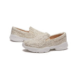 Load image into Gallery viewer, JOY&amp;MARIO Women’s Slip-On  Glitter Loafers in Camel-76316W