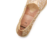 JOY&MARIO Handmade Women’s Slip-On Espadrille Mesh Loafers in Gold-52108W