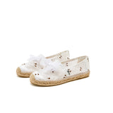 Load image into Gallery viewer, JOY&amp;MARIO Handmade Women’s Slip-On Espadrille Fabric Loafers Flats in Apricot-05330W