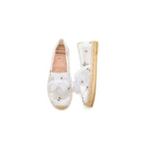 Load image into Gallery viewer, JOY&amp;MARIO Handmade Women’s Slip-On Espadrille Fabric Loafers Flats in Apricot-05330W