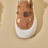Load image into Gallery viewer, JOY&amp;MARIO Women’s Slip-on Cow Suede Loafers in Camel-87765W