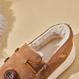 Load image into Gallery viewer, JOY&amp;MARIO Women’s Slip-on Cow Suede Loafers in Camel-87765W