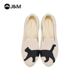 Joy&mario Women’s Slip-On Weave Flats Shoes -79153W