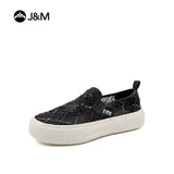 Joy&mario Women’s Slip-on Mesh Platform Loafers Shoes-88150W