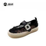 Joy&mario Women’s Slip-on Woven Mesh Loafers Shoes-66189W