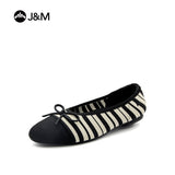Joy&mario Women’s Slip-On Weave Flats Shoes -79236W
