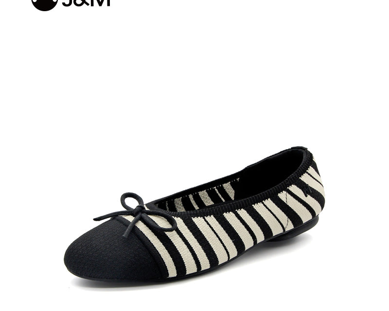 Joy&mario Women’s Slip-On Weave Flats Shoes -79236W