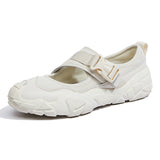 Joy&mario Women’s Slip-On Action Lether Loafers Shoes in Ivory-22362W
