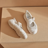 JOY&MARIO Women’s Slip-On Action Lether  Loafers in Ivory-30563W