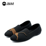 Joy&mario Women’s Slip-On Weave Flats Shoes -79153W
