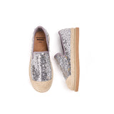 Handmade Women’s Slip-On Espadrille Sequins Mesh Loafers-69280W