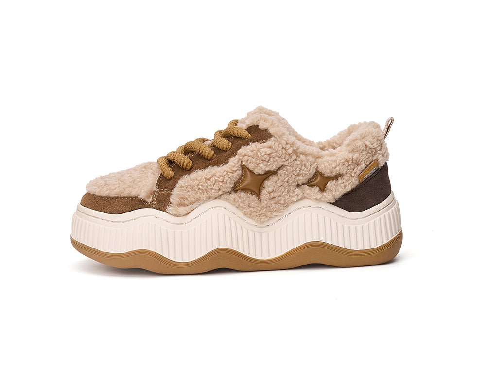 Women's Cow Suede Snow Winter Sneakers-87758W