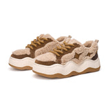 Women's Cow Suede Snow Winter Sneakers-87758W