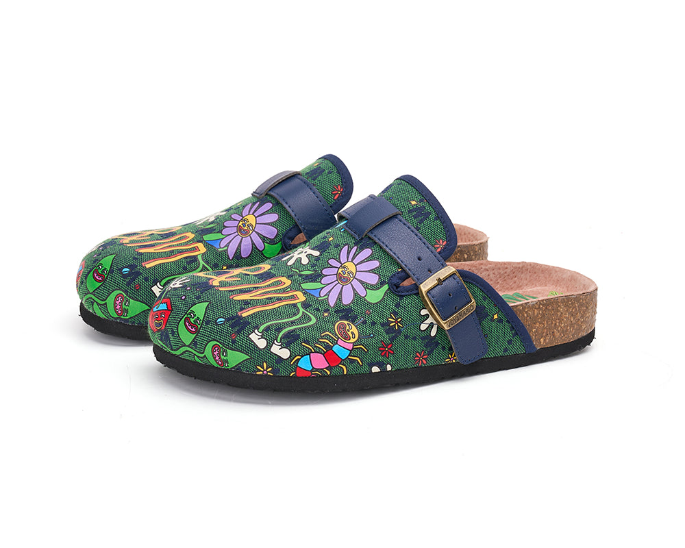 Women’s Slip-On Logo Fabric Birken Mule Slippers Shoes-77221W