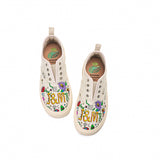 JOY&MARIO Women’s Printed Fabric Slip-on Loafers in Green-87906W