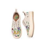 JOY&MARIO Women’s Printed Fabric Slip-on Loafers in Green-87906W