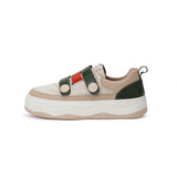 Load image into Gallery viewer, JOY&amp;MARIO Women’s Velcro Cow Suede and Canvas Loafers in Jasper-87399W