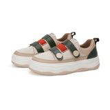 Load image into Gallery viewer, JOY&amp;MARIO Women’s Velcro Cow Suede and Canvas Loafers in Jasper-87399W