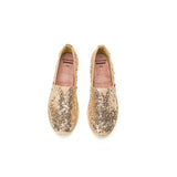 Women’s Slip-On Espadrille Sequins Mesh Loafers in Champagne-51550W