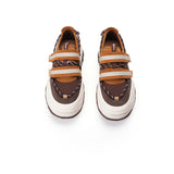 Load image into Gallery viewer, JOY&amp;MARIO Women’s Slip-on Cow Suede and Fabric Loafers in Coffee-87671W