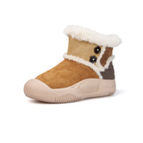 Women's Leather Slip-on Snow Boots-65935W