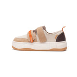 Load image into Gallery viewer, JOY&amp;MARIO Women’s Slip-on Cow Suede and Fabric Loafers in Apricot-87358W