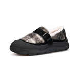 Load image into Gallery viewer, JOY&amp;MARIO Women&#39;s Fur and Cow Suede Slip-on Boots in Black-65926W