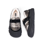 Women's Fur and Leather Slip-on Winter Ankle Boots-65926W