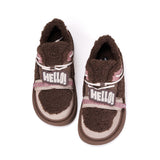 Women's Fur and Leather Slip-on Winter Sneakers-58130W