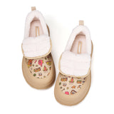 Women's Fur and Fabric Slip-on Winter Snow Boots-65927W