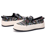Load image into Gallery viewer, JOY&amp;MARIO Women’s Slip-on Fabric Loafers in Black-87707W