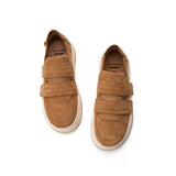 Load image into Gallery viewer, JOY&amp;MARIO Women’s Slip-on Cow Suede Loafers in Camel-87690W