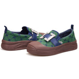 Load image into Gallery viewer, JOY&amp;MARIO Women’s Fabric Loafers in Green-65898W