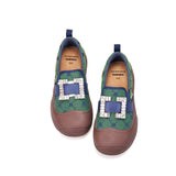 Load image into Gallery viewer, JOY&amp;MARIO Women’s Fabric Loafers in Green-65898W