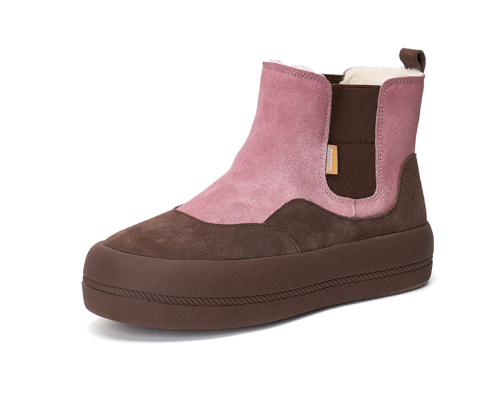 Women's Cow Suede Slip-on Snow Boots-65708W – JOYANDMARIO