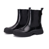 Load image into Gallery viewer, JOY&amp;MARIO Women&#39;s Action Leather Slip-on Boots in Black-65580W