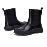 Load image into Gallery viewer, JOY&amp;MARIO Women&#39;s Action Leather Slip-on Boots in Black-65580W