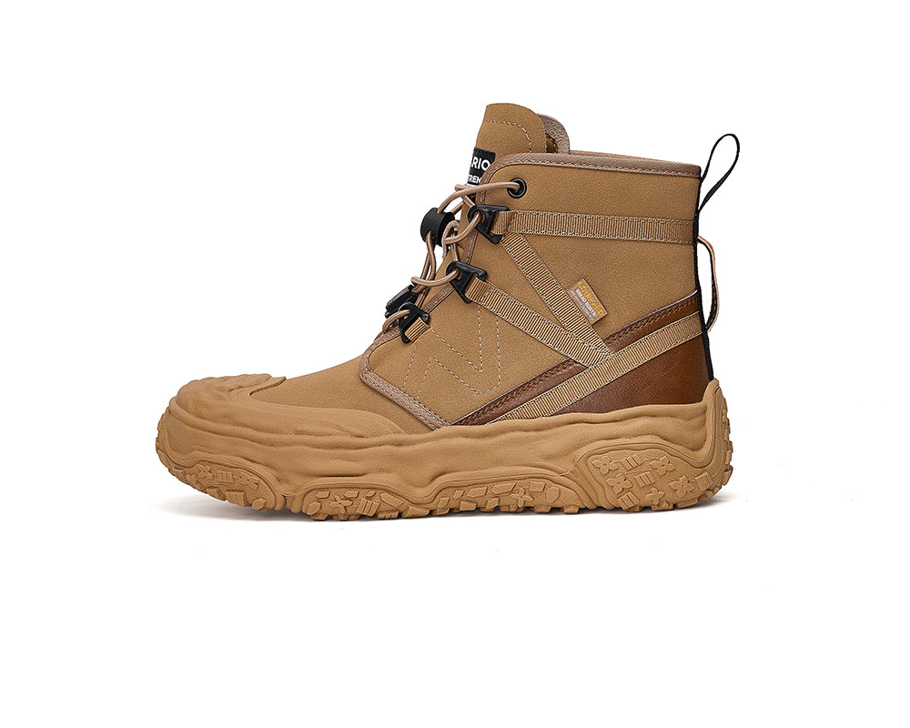 Women's Action Leather Lace-up Boots in Camel-65590W