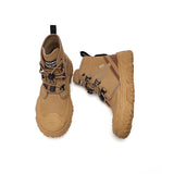 Women's Action Leather Lace-up Boots in Camel-65590W