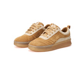 Women’s Cow Suede Camel Casual Sneakers-83616W