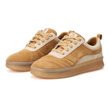 Joy&mario Women’s Cow Suede Camel Casual Sneakers Shoes-83616W