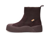 Load image into Gallery viewer, JOY&amp;MARIO Women&#39;s Cow Suede and Weave Slip-on Boots in Coffee-87712W